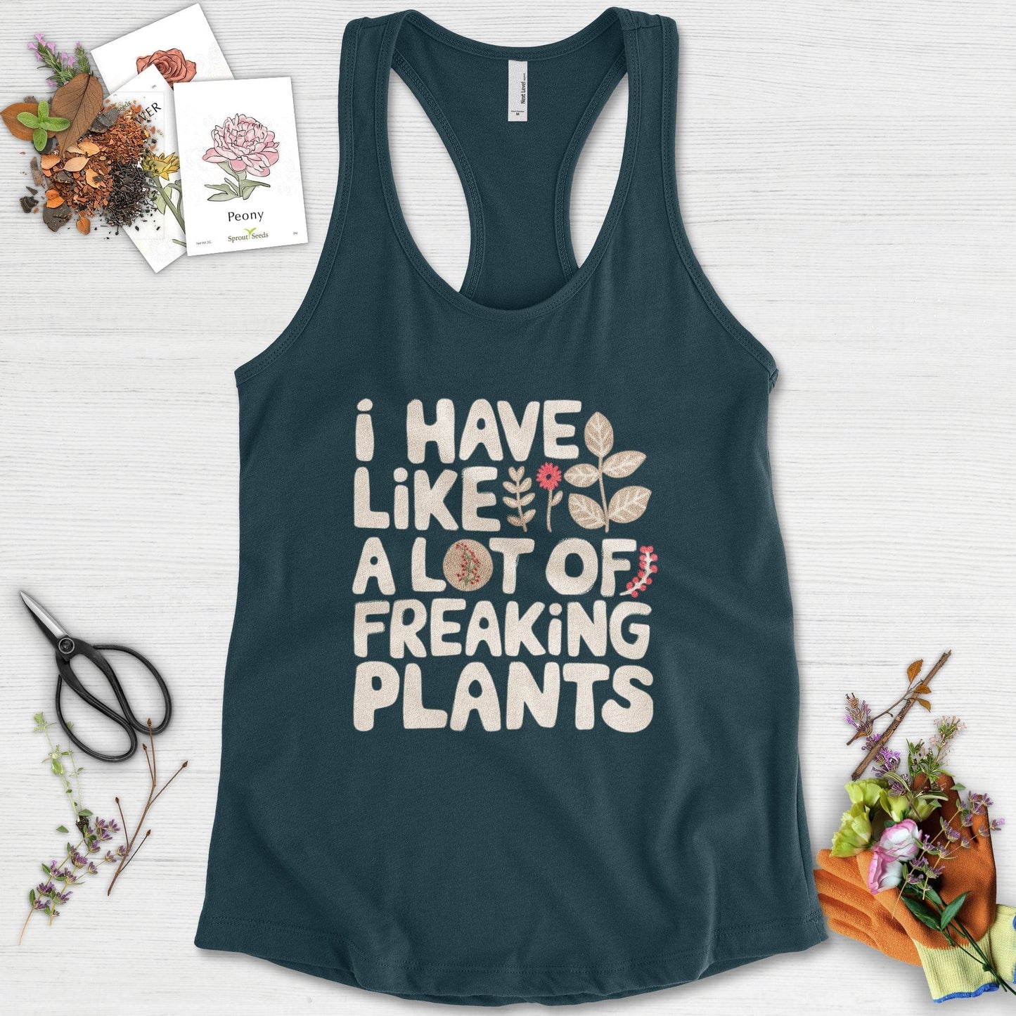 A Lot of Freaking Plants Racerback Racerback / XS / Midnight Navy Physical Item