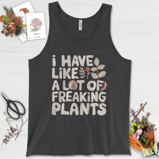 A Lot of Freaking Plants Tank Top Dark Grey / XS Physical Item