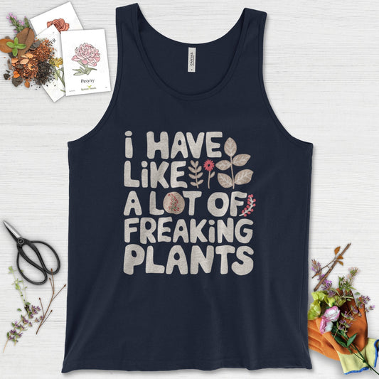 A Lot of Freaking Plants Tank Top Navy / XS Physical Item