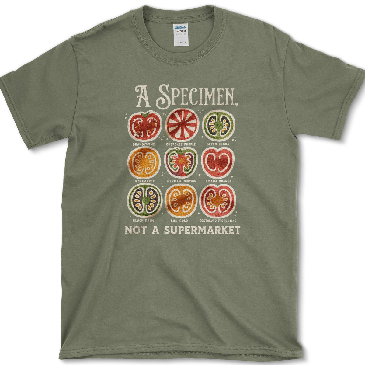 A Specimen Not a Supermarket T-Shirt S / Military Green Essential Tees