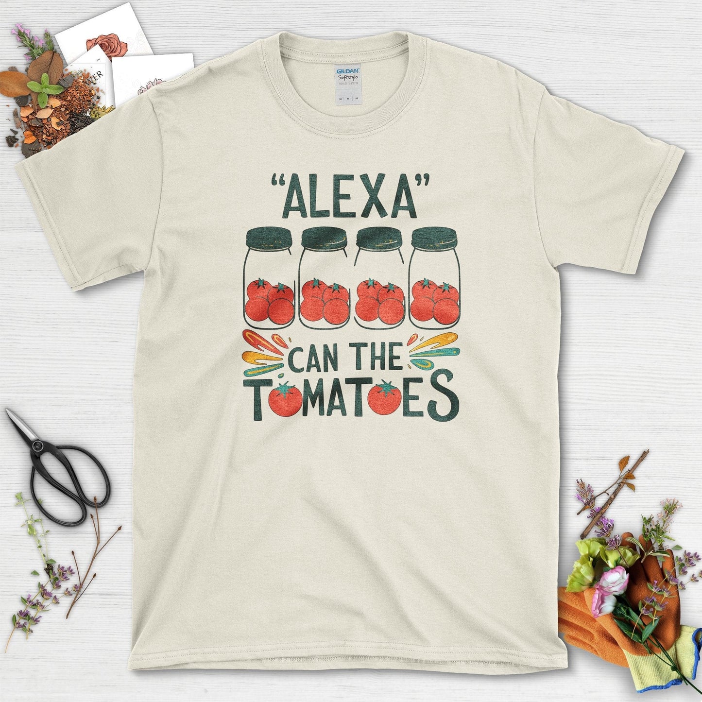 Alexa Can The Tomatoes T-Shirt Natural / S T-Shirt