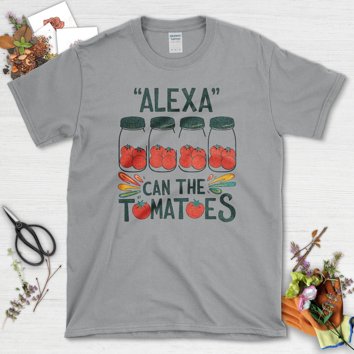 Alexa Can The Tomatoes T-Shirt T-Shirts / S / Sport Grey Physical Item