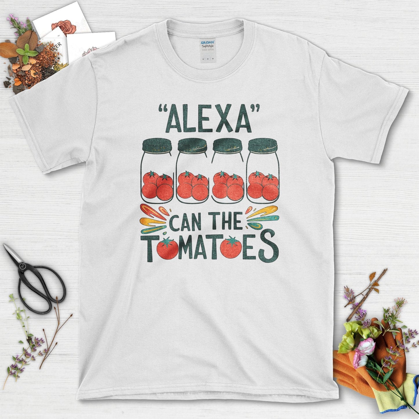 Alexa Can The Tomatoes T-Shirt T-Shirts / S / White Physical Item