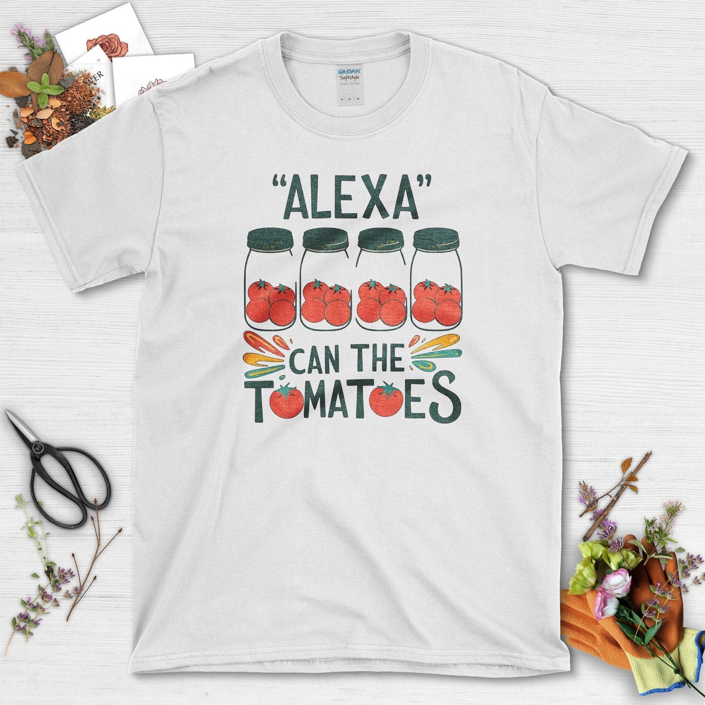 Alexa Can The Tomatoes T-Shirt White / S T-Shirt