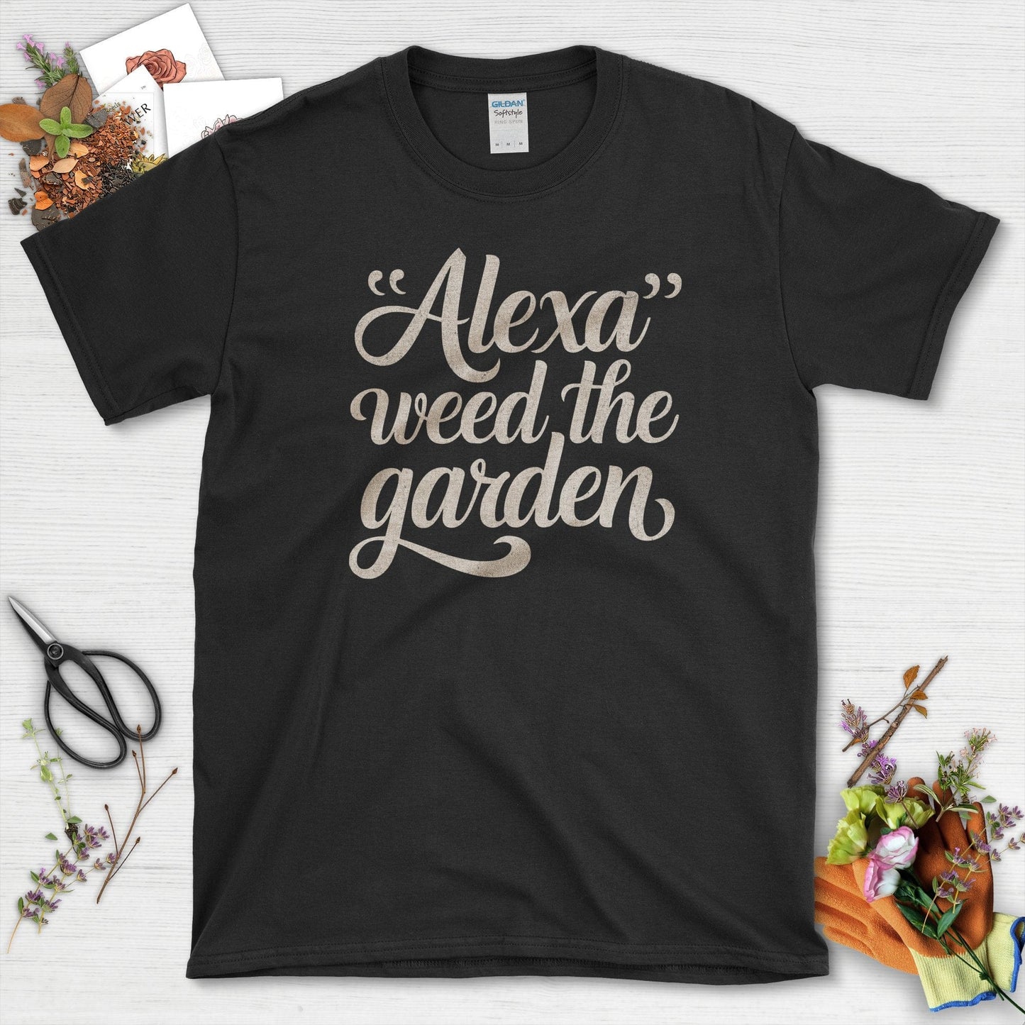 Alexa Weed The Garden T-Shirt T-Shirts / S / Black Physical Item