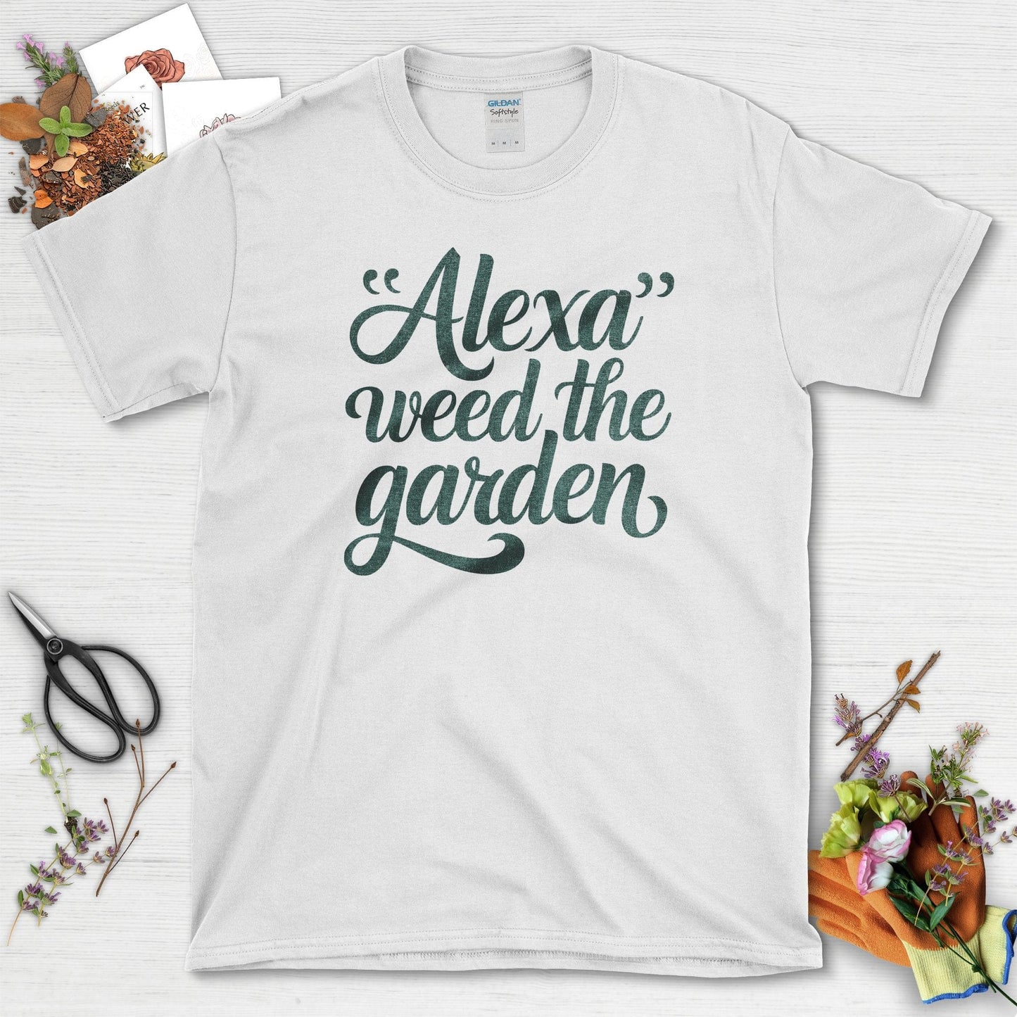 Alexa Weed The Garden T-Shirt T-Shirts / S / White Physical Item