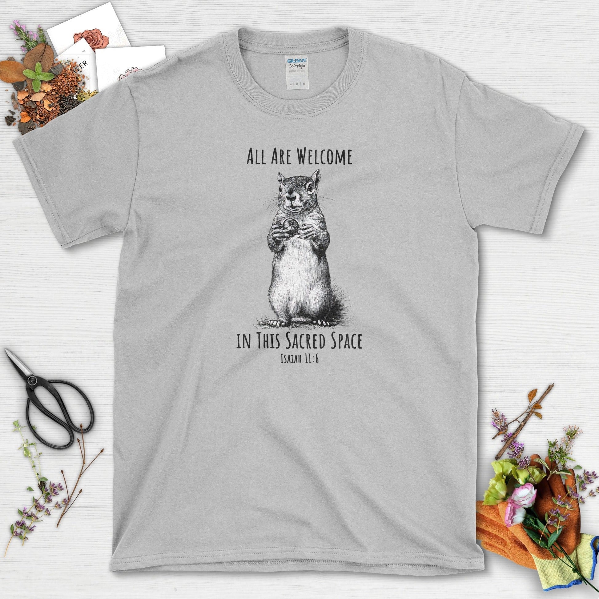 All Are Welcome T-Shirt Essential Tees / S / Sport Grey Physical Item
