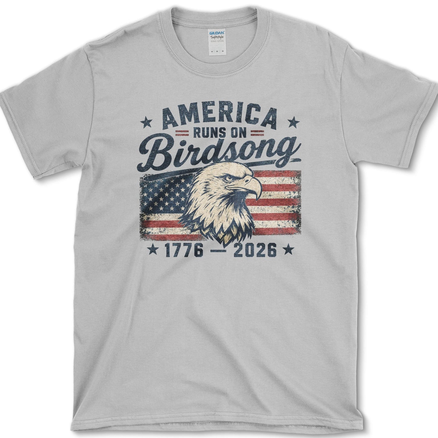 America Runs On Birdsong T-Shirt S / Sport Grey Essential Tees