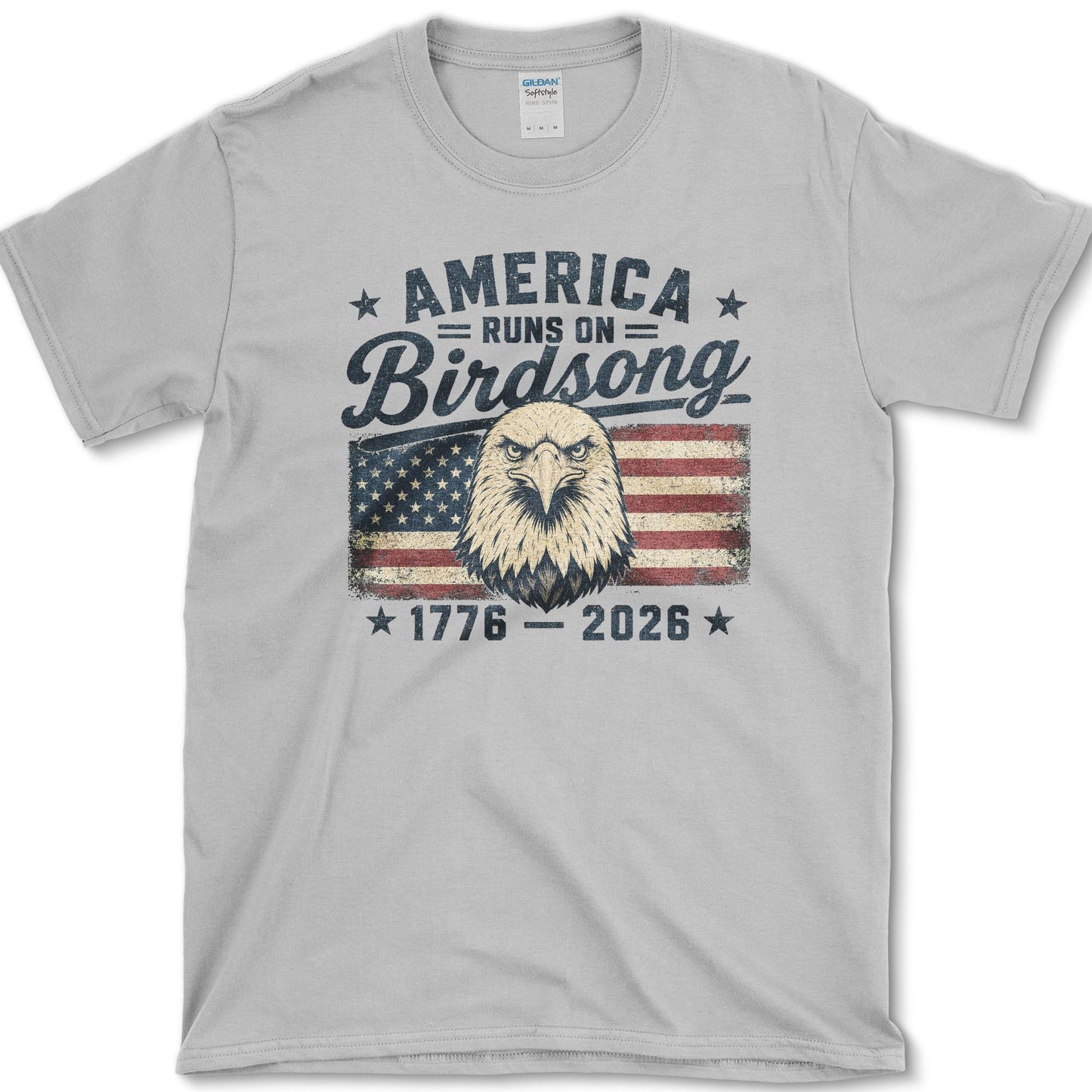 America Runs On Birdsong T-Shirt S / Sport Grey Essential Tees