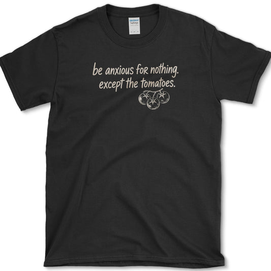 Anxious For Tomatoes T-Shirt Black / S Essential Tees
