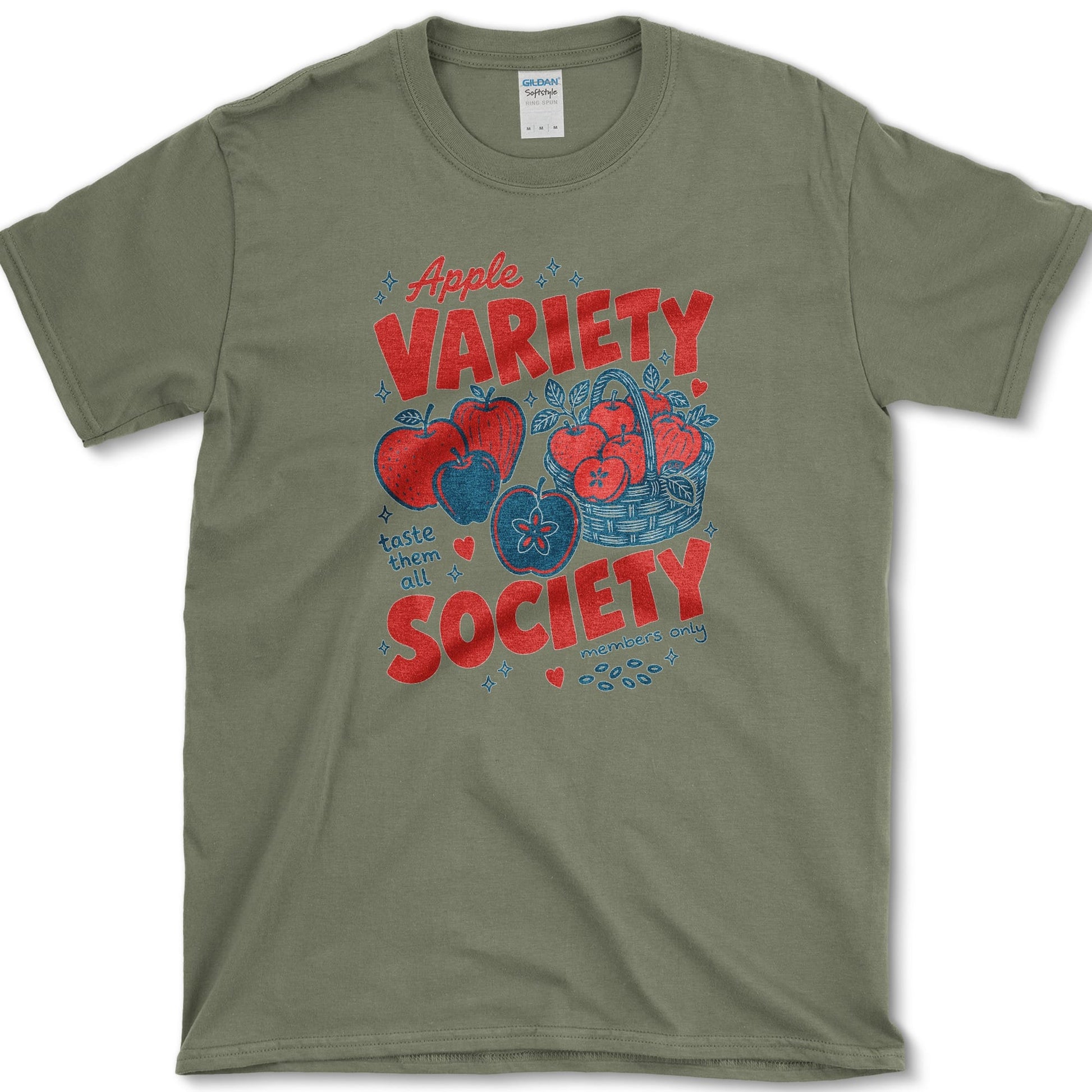 Apple Variety Society T-Shirt Military Green / S Essential Tees