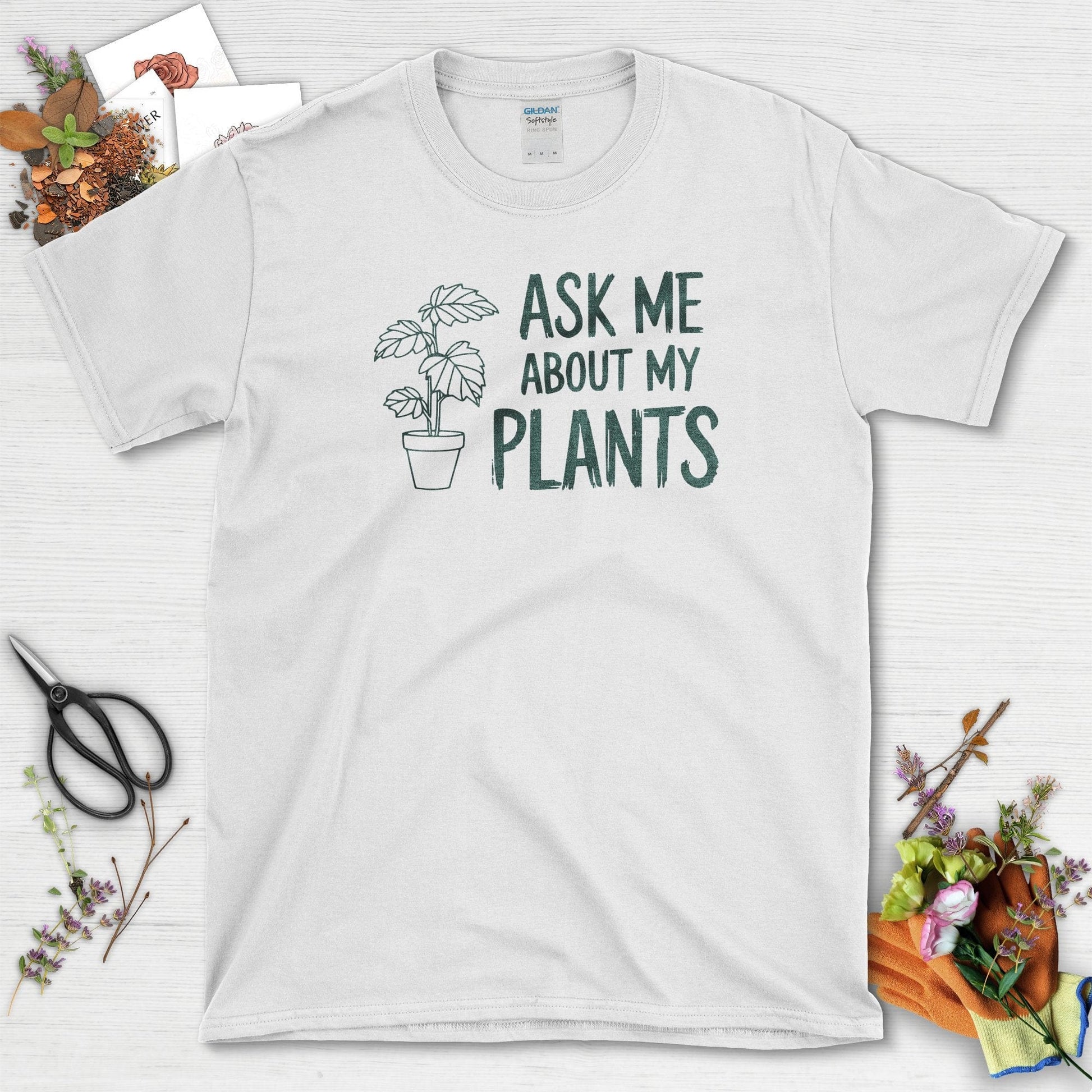 Ask Me About My Plants T-Shirt White / S T-Shirt