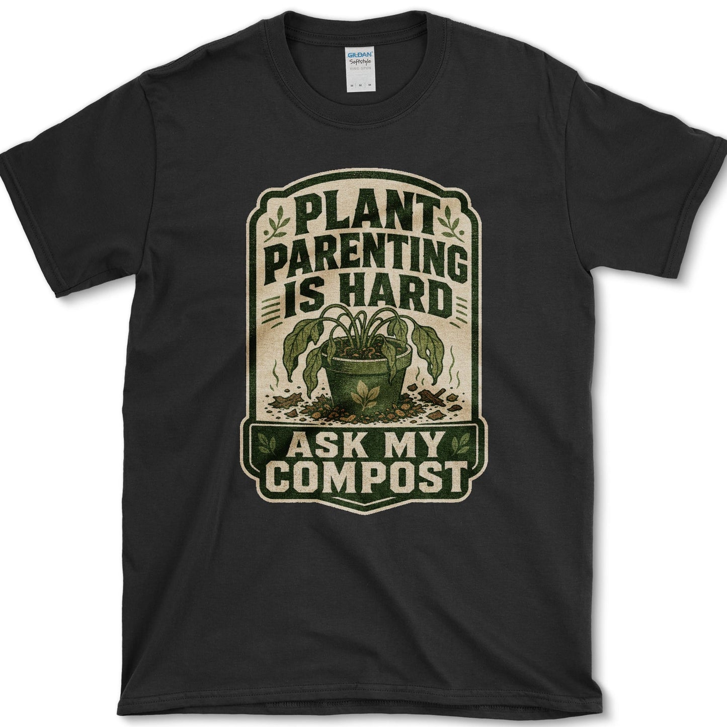 Ask My Compost T-Shirt S / Black Essential Tees