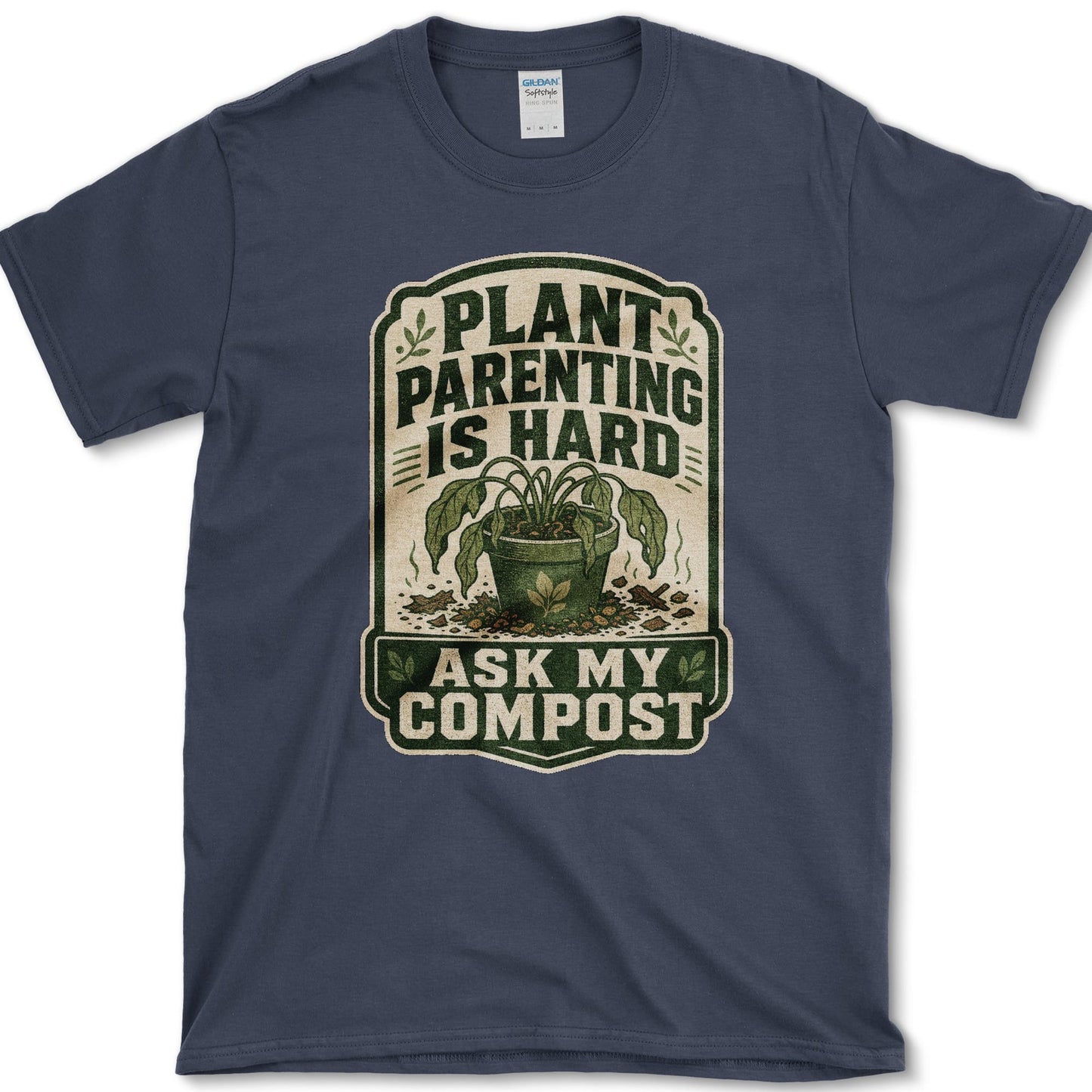 Ask My Compost T-Shirt S / Navy Essential Tees