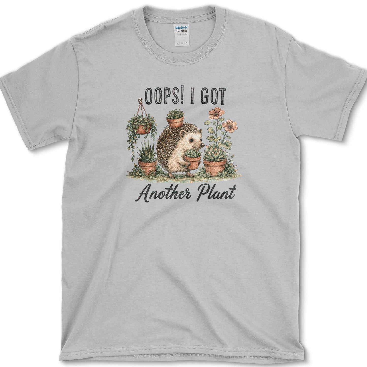 Oops Another Plant design featuring houseplant artwork on a t-shirt
