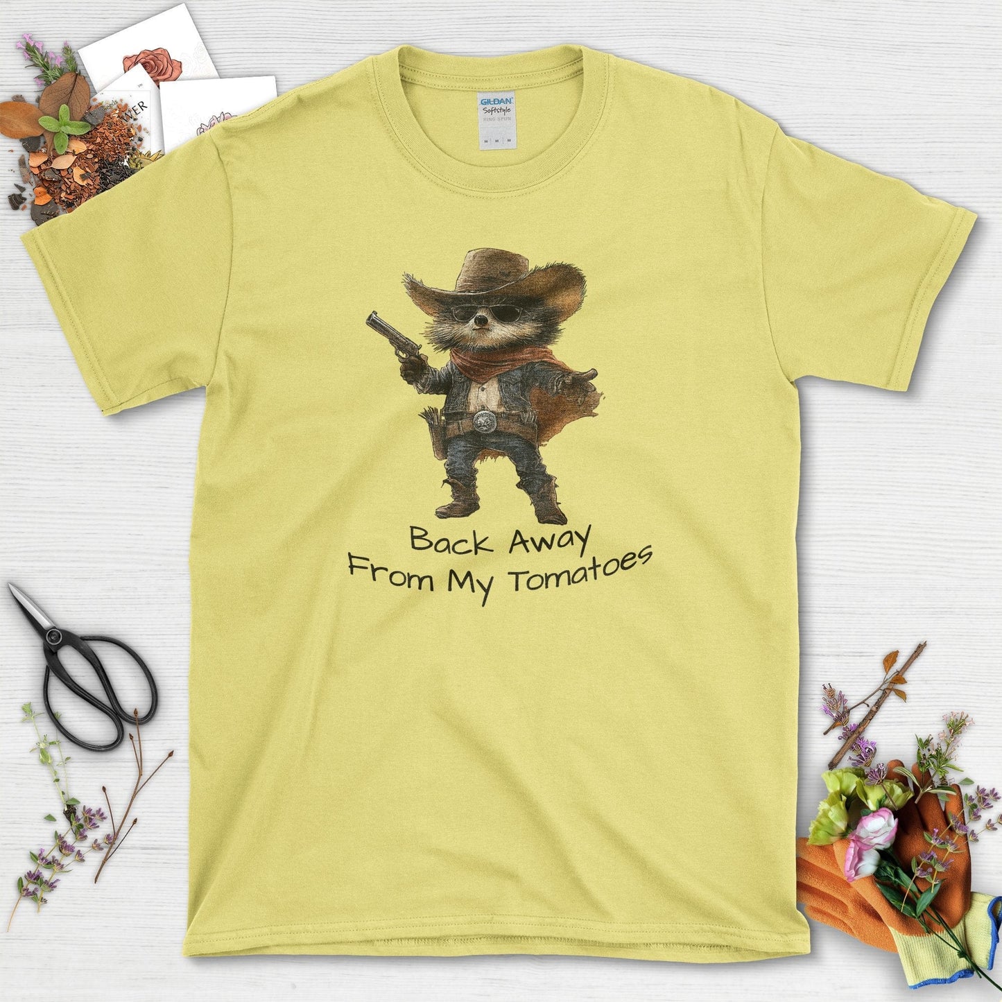 Back Away From My Tomatoes T-Shirt Cornsilk / S T-Shirt