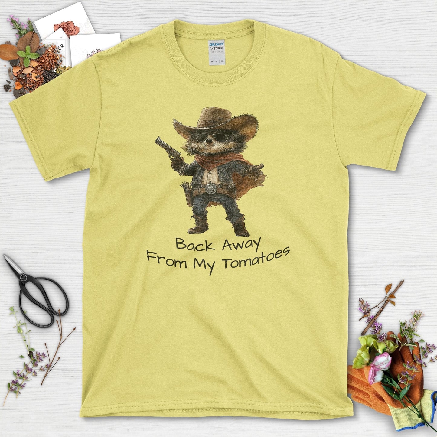 Back Away From My Tomatoes T-Shirt Cornsilk / S T-Shirt