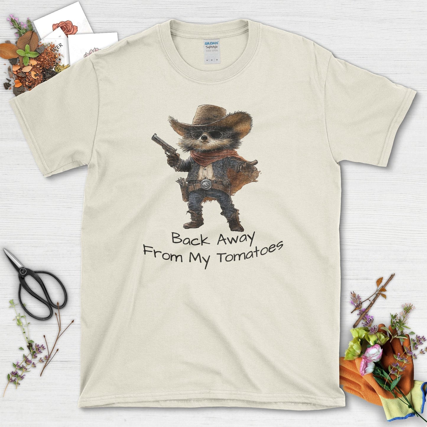 Back Away From My Tomatoes T-Shirt Natural / S T-Shirt