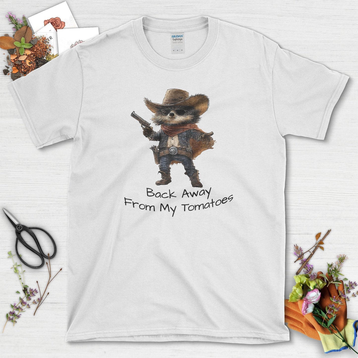 Back Away From My Tomatoes T-Shirt White / S T-Shirt