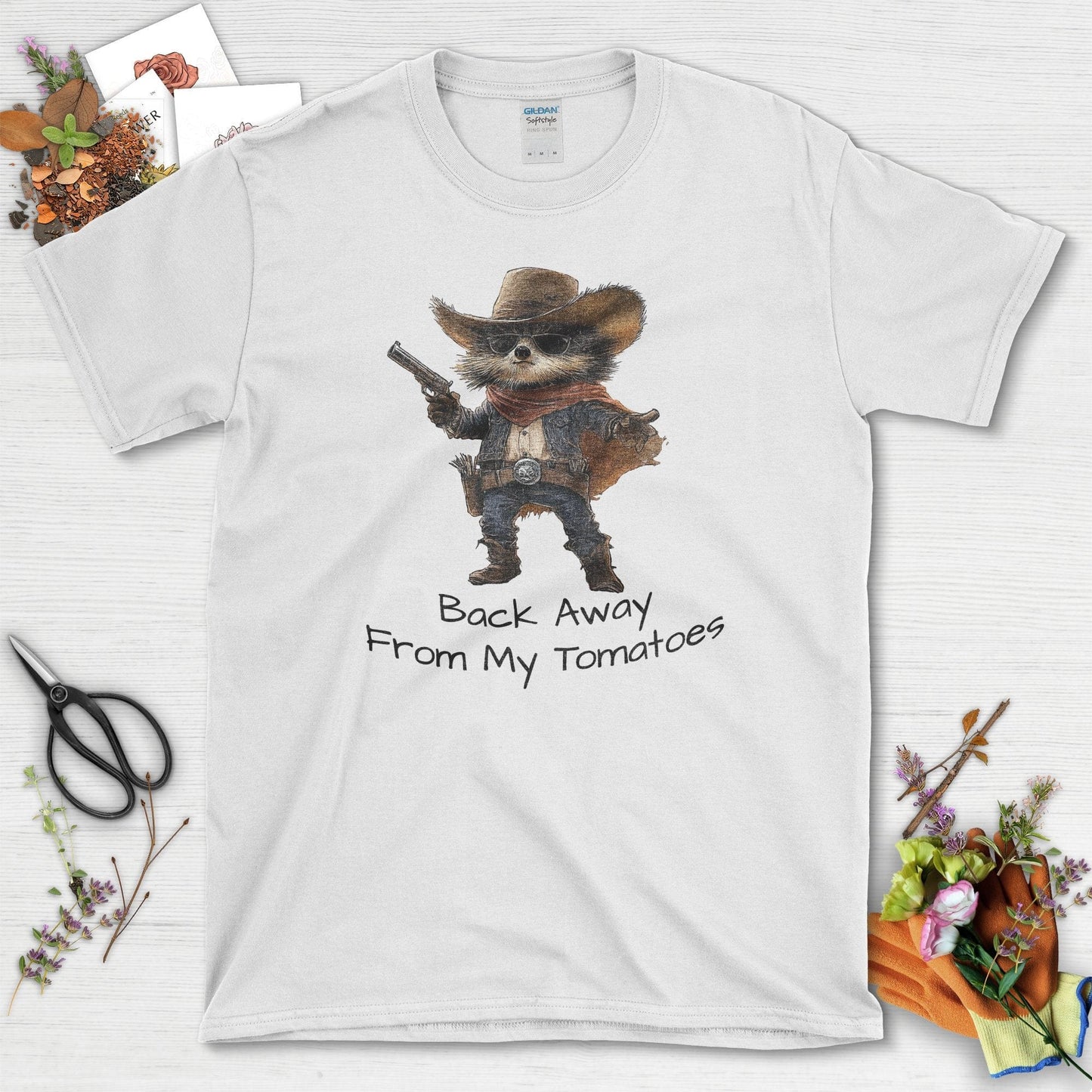 Back Away From My Tomatoes T-Shirt White / S T-Shirt