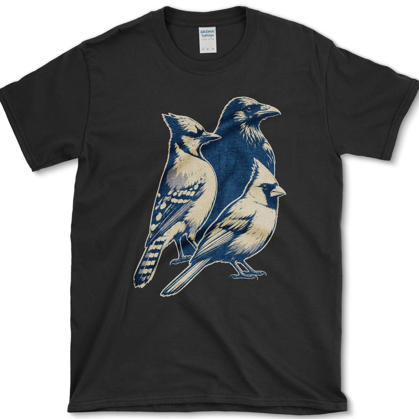 Backyard Bird Trio T-Shirt S / Black Essential Tees