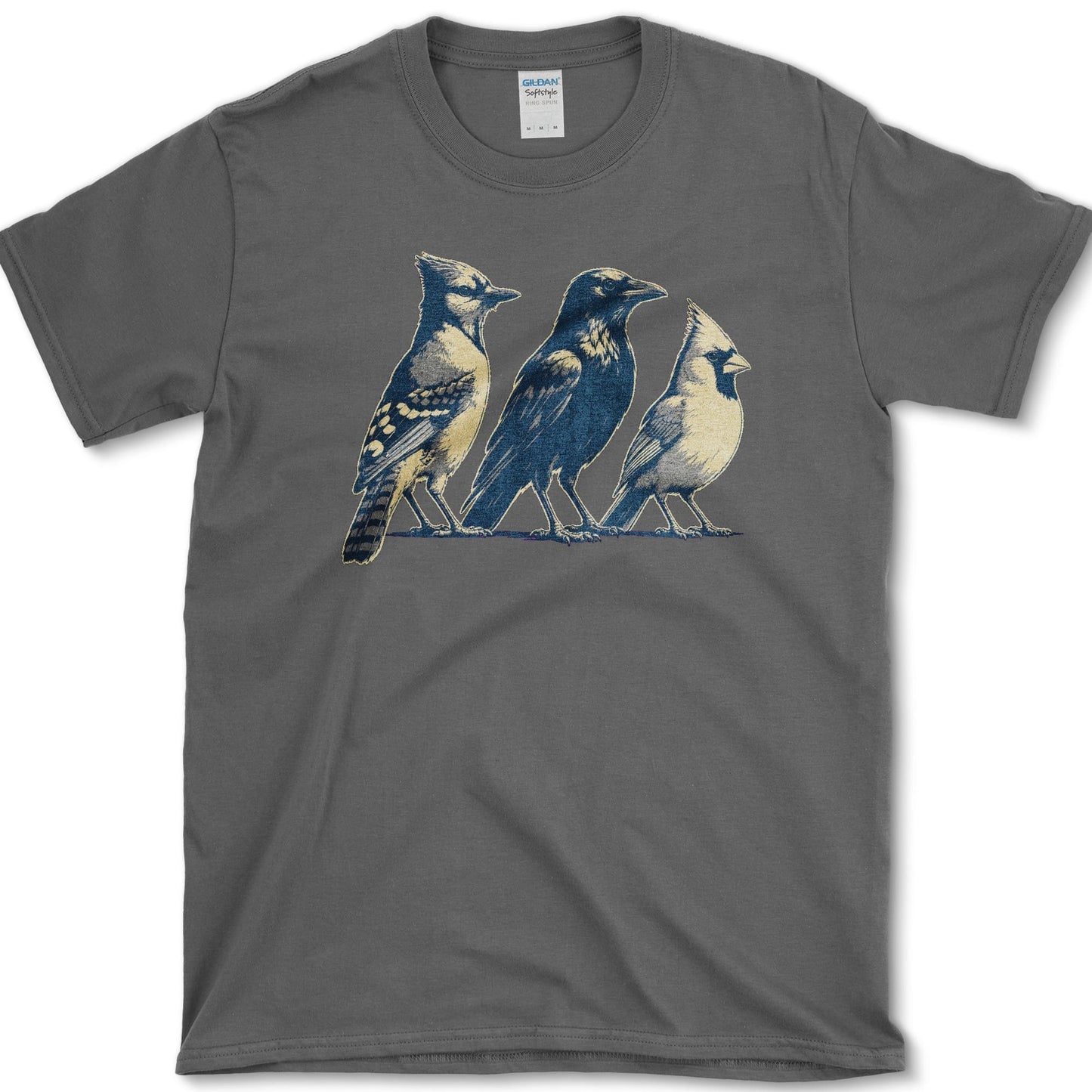 Backyard Bird Trio T-Shirt S / Dark Heather Essential Tees