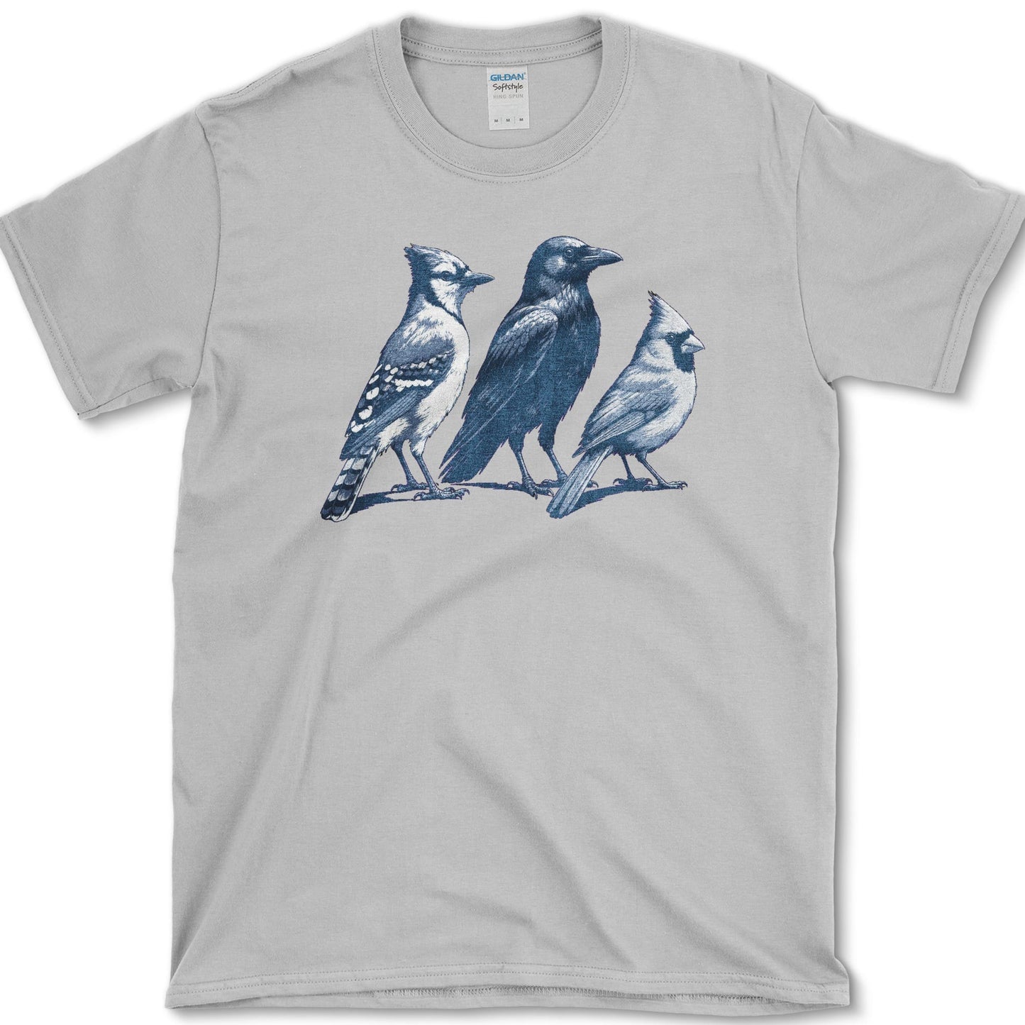 Backyard Bird Trio T-Shirt S / Sport Grey Essential Tees