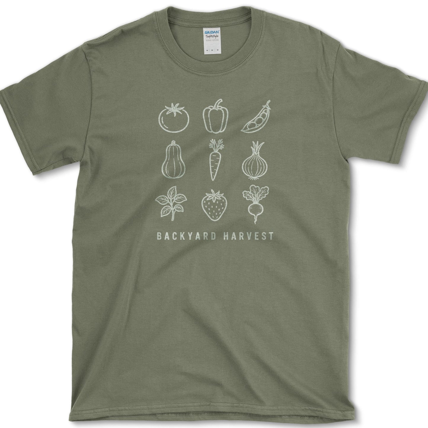 Backyard Harvest T-Shirt S / Military Green Essential Tees