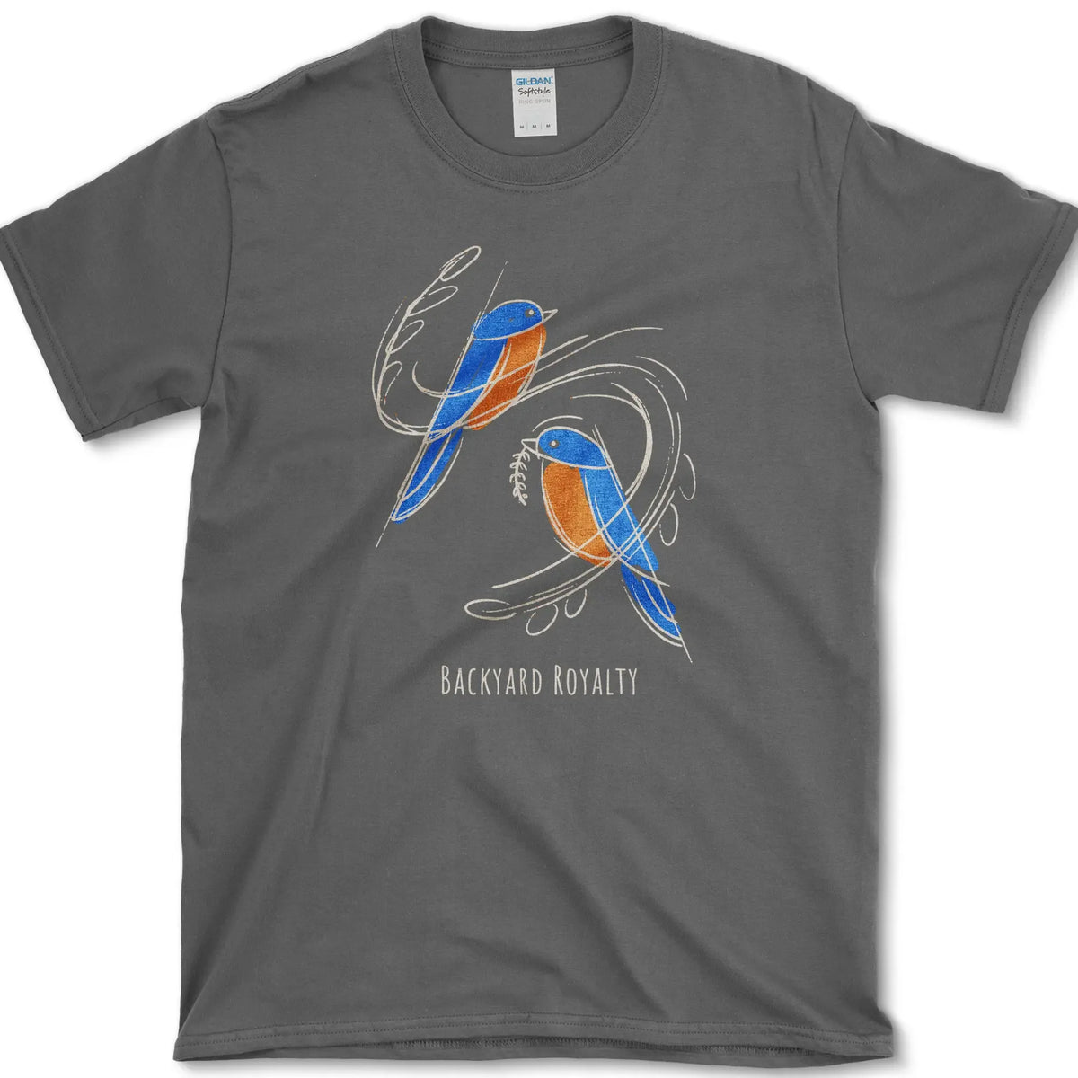 Backyard Royalty Bird T-Shirt Dark Heather / S Essential Tees