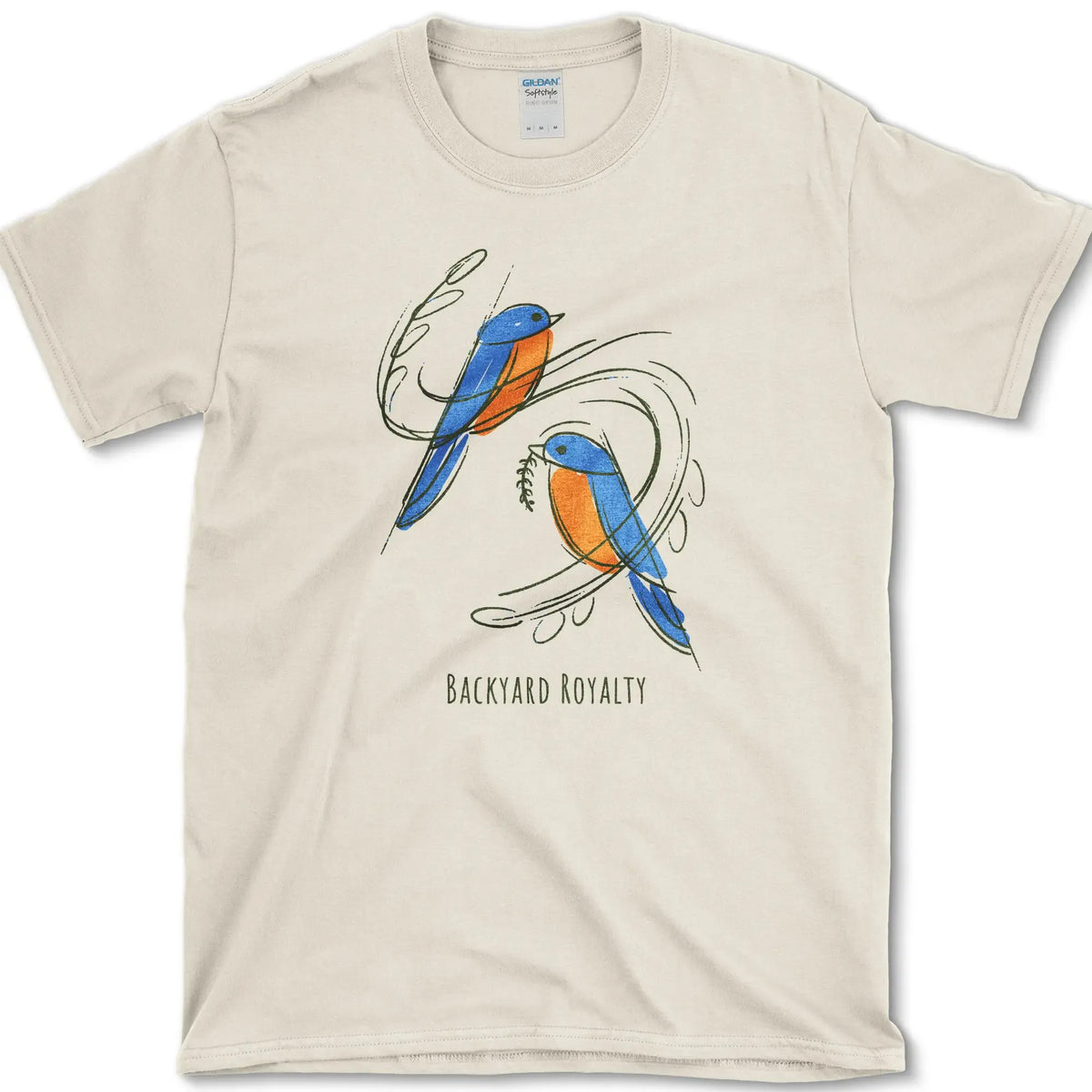 Backyard Royalty Bird T-Shirt Natural / S Essential Tees