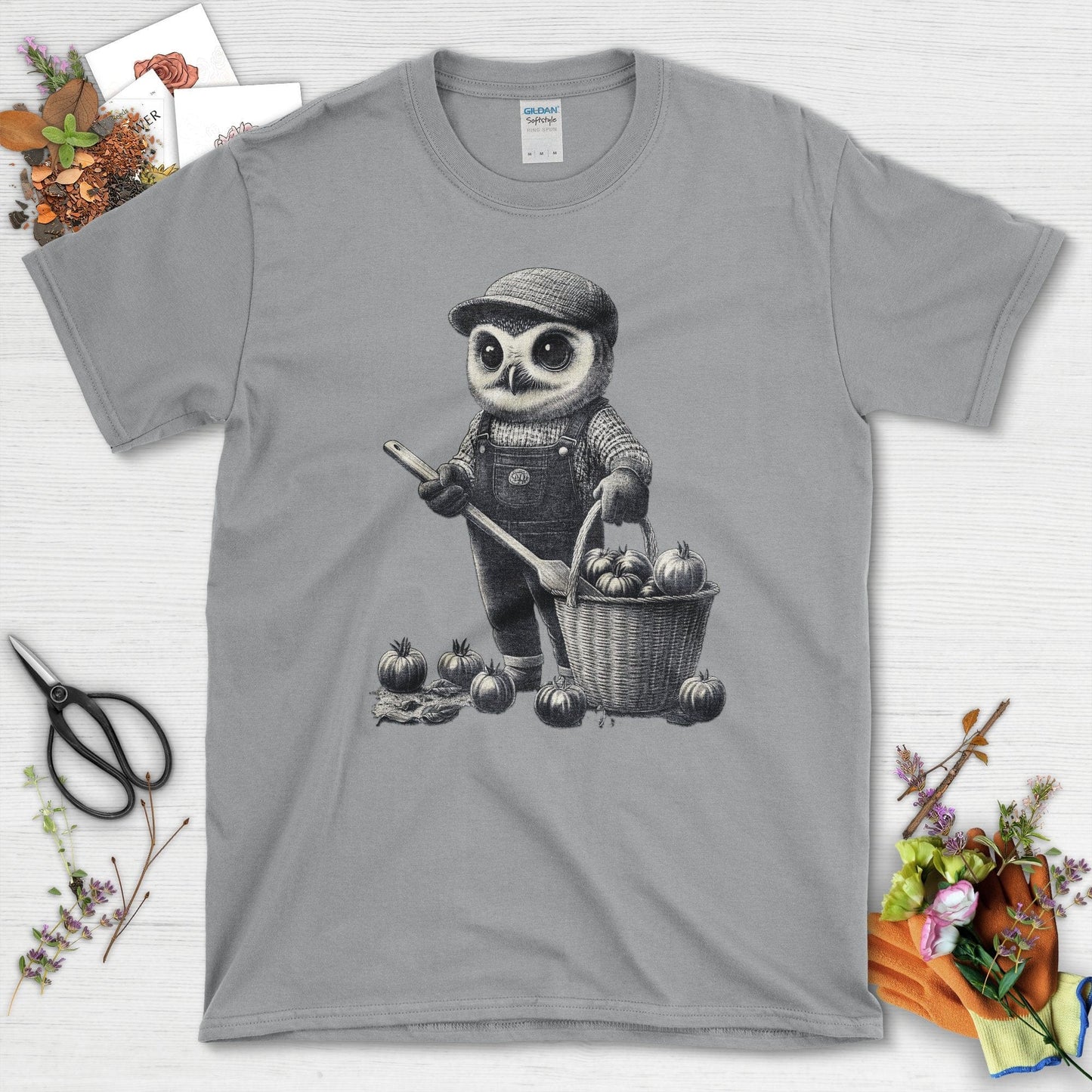 Barn Owl Gardener T-Shirt Sport Grey / S T-Shirt