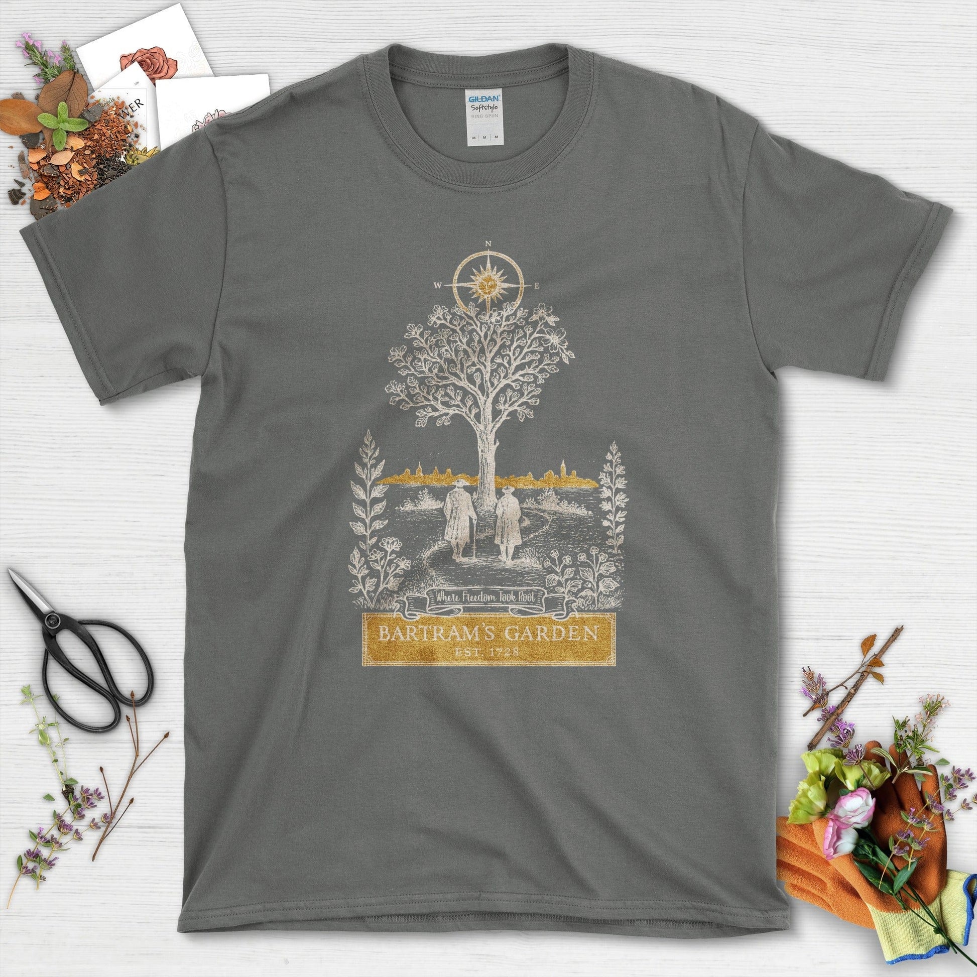 Bartram's Garden T-Shirt T-Shirts / S / Charcoal Physical Item