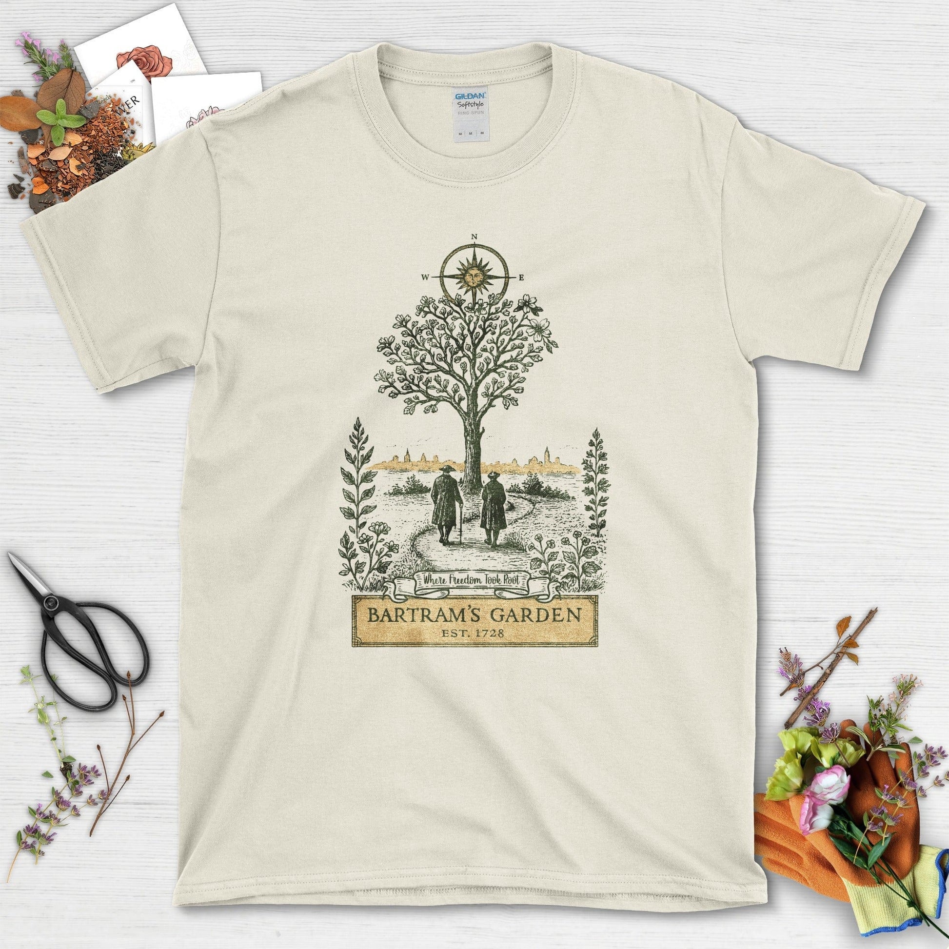 Bartram's Garden T-Shirt T-Shirts / S / Natural Physical Item
