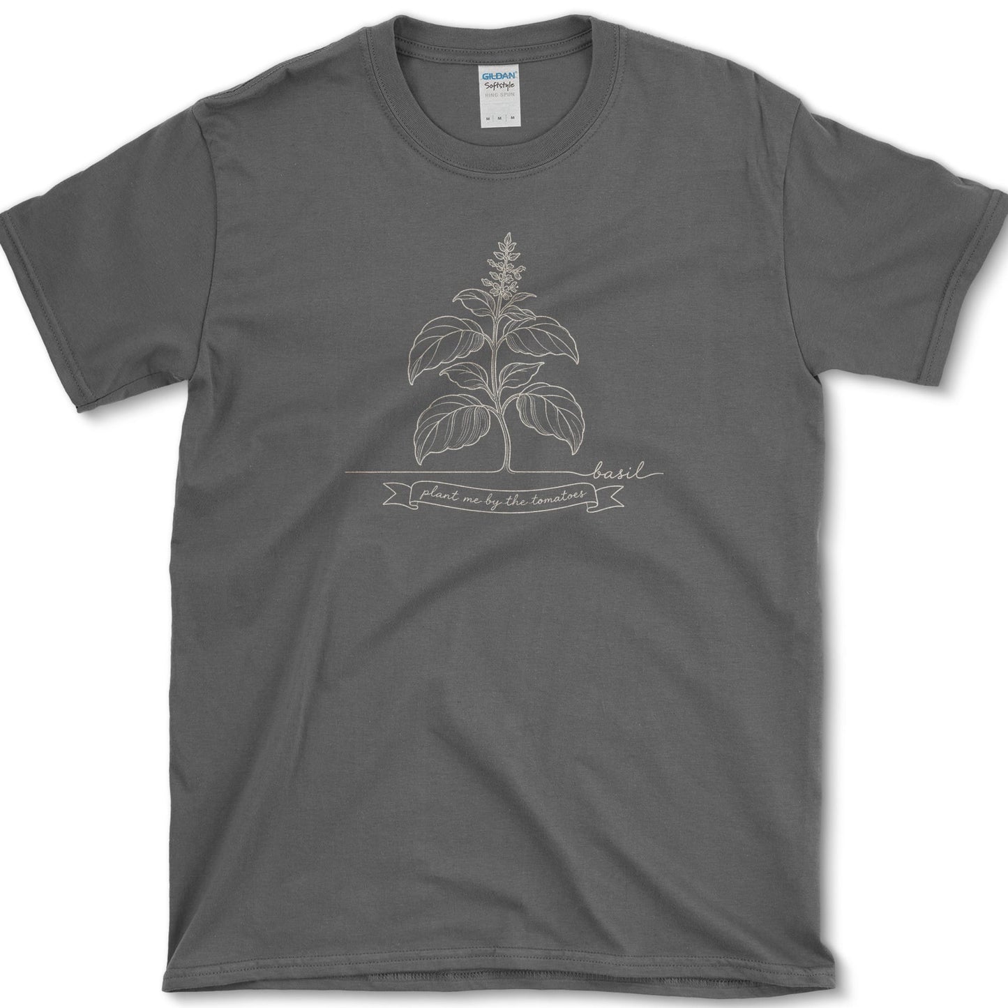 Basil By Tomatoes T-Shirt S / Dark Heather Essential Tees