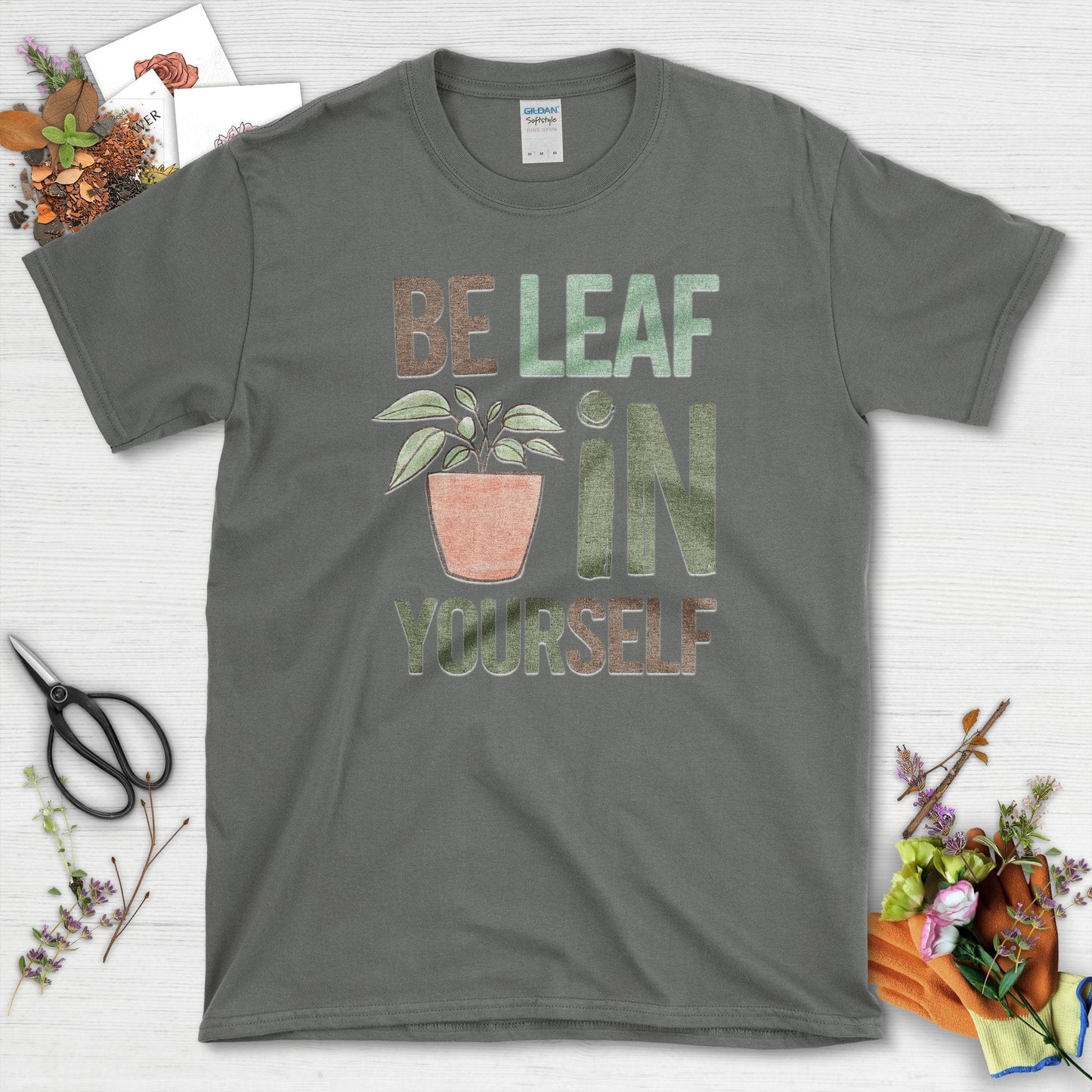 Be Leaf In Yourself T-Shirt Charcoal / S T-Shirt