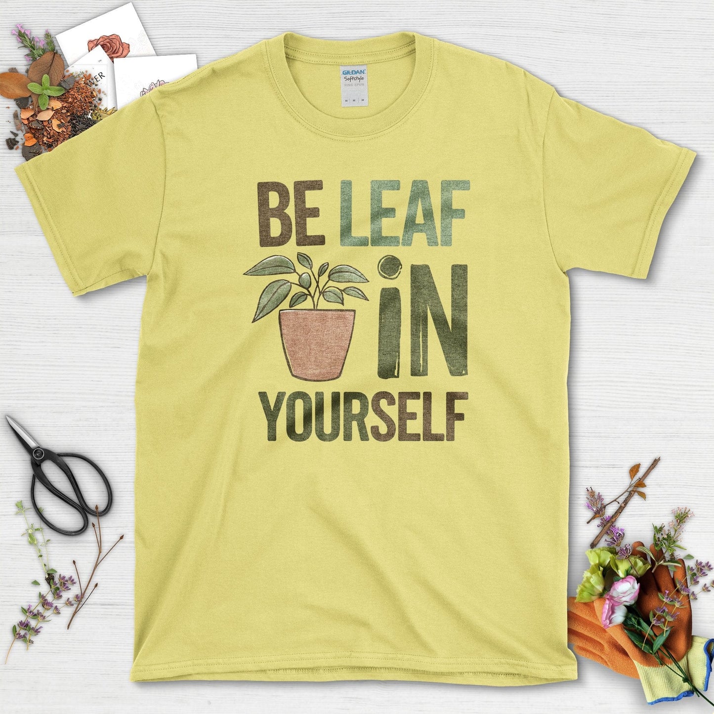 Be Leaf In Yourself T-Shirt Cornsilk / S T-Shirt