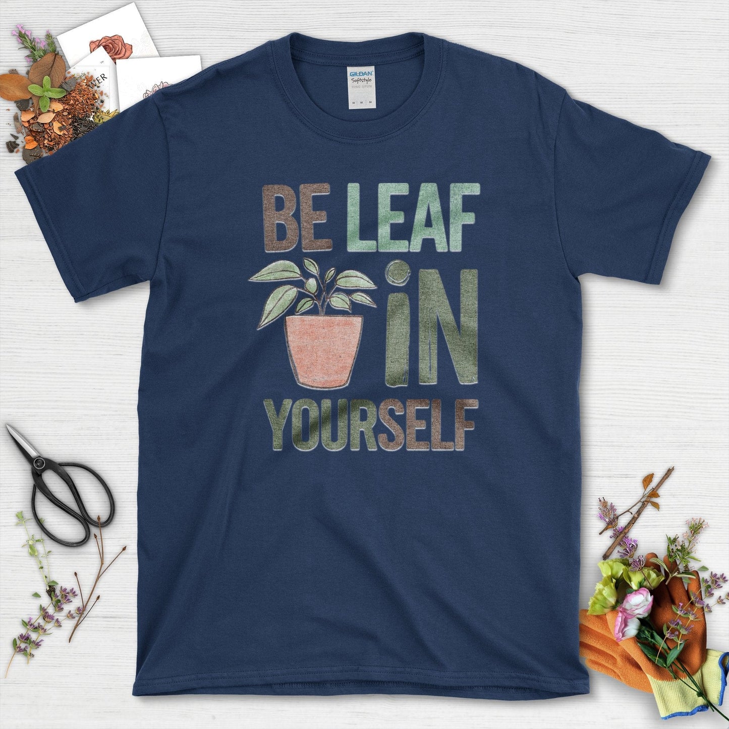 Be Leaf In Yourself T-Shirt Navy / S T-Shirt