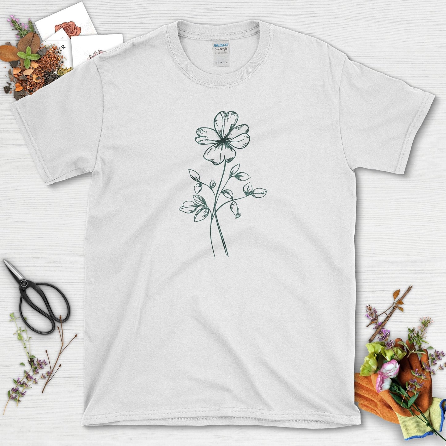 Beautiful Floral Art T-Shirt White / S T-Shirt