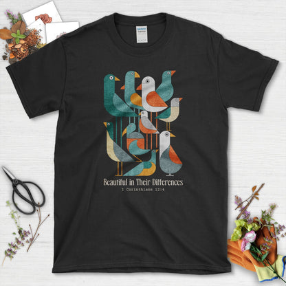 Beautiful in Their Differences T-Shirt Essential Tees / S / Black Physical Item
