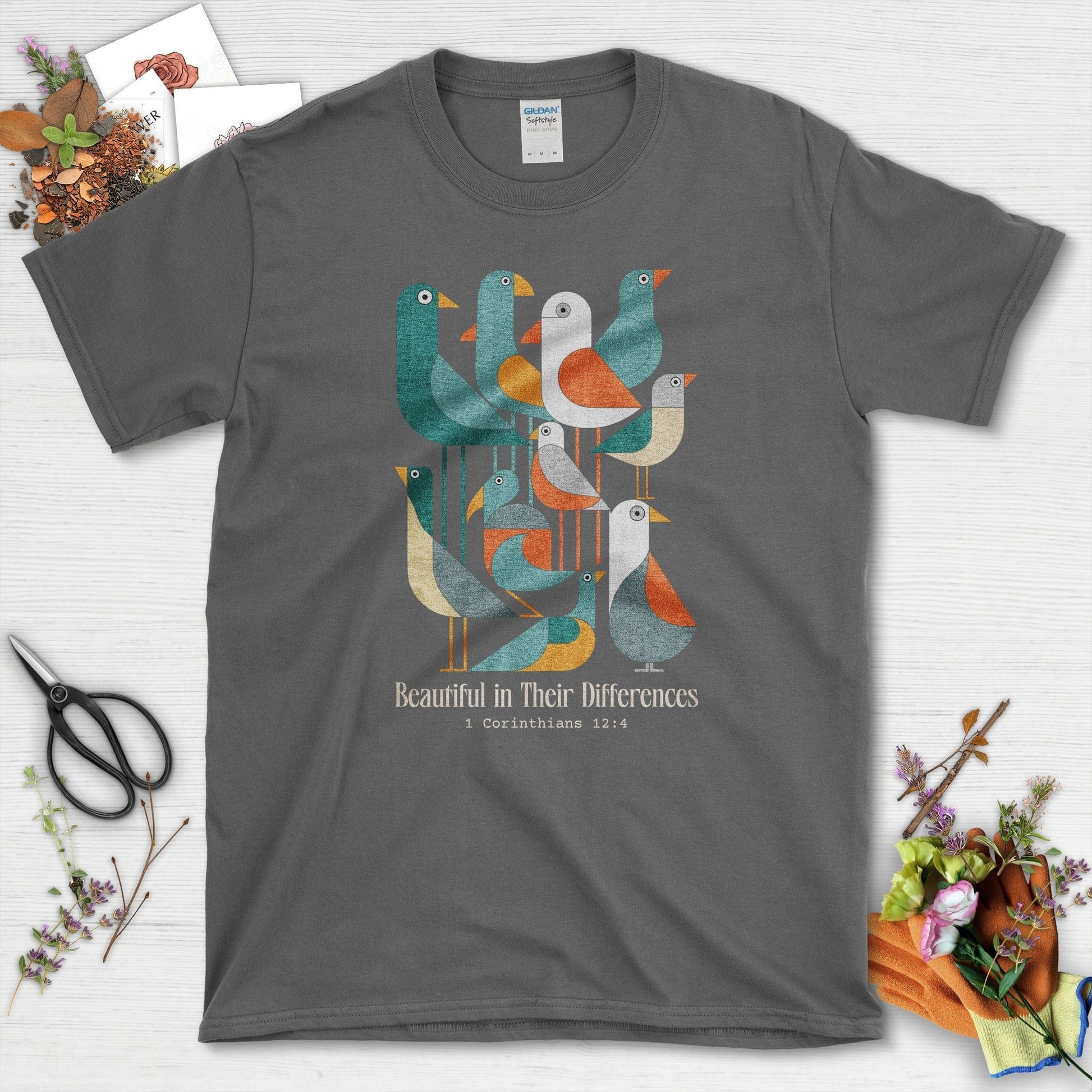 Beautiful in Their Differences T-Shirt Essential Tees / S / Dark Heather Physical Item