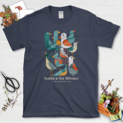 Beautiful in Their Differences T-Shirt Essential Tees / S / Navy Physical Item