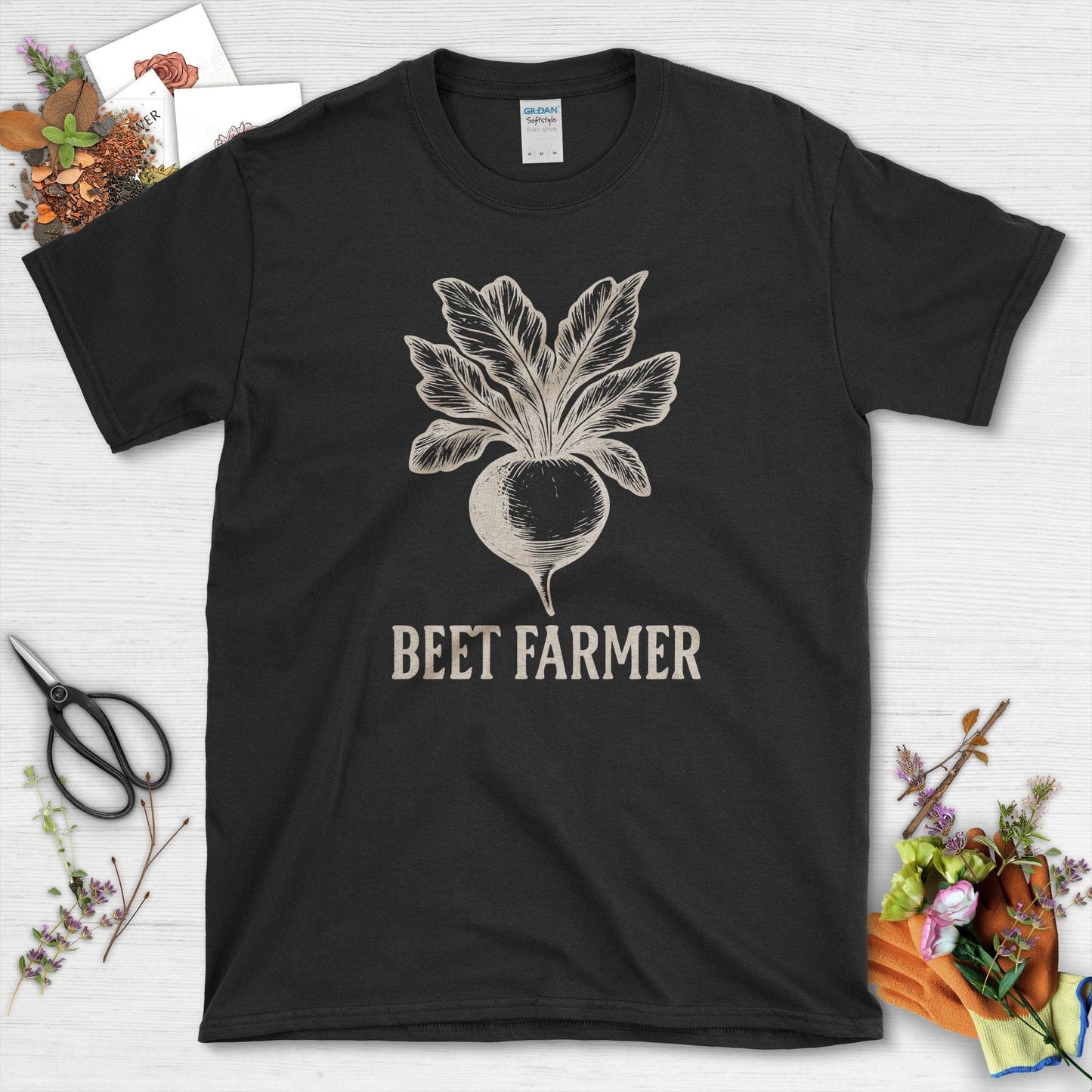 Beet Farmer T-Shirt Black / S Physical Item