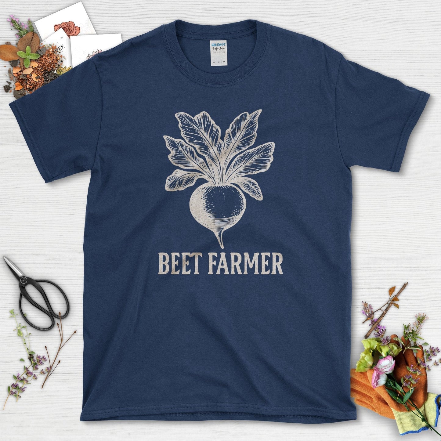 Beet Farmer T-Shirt Navy / S Physical Item