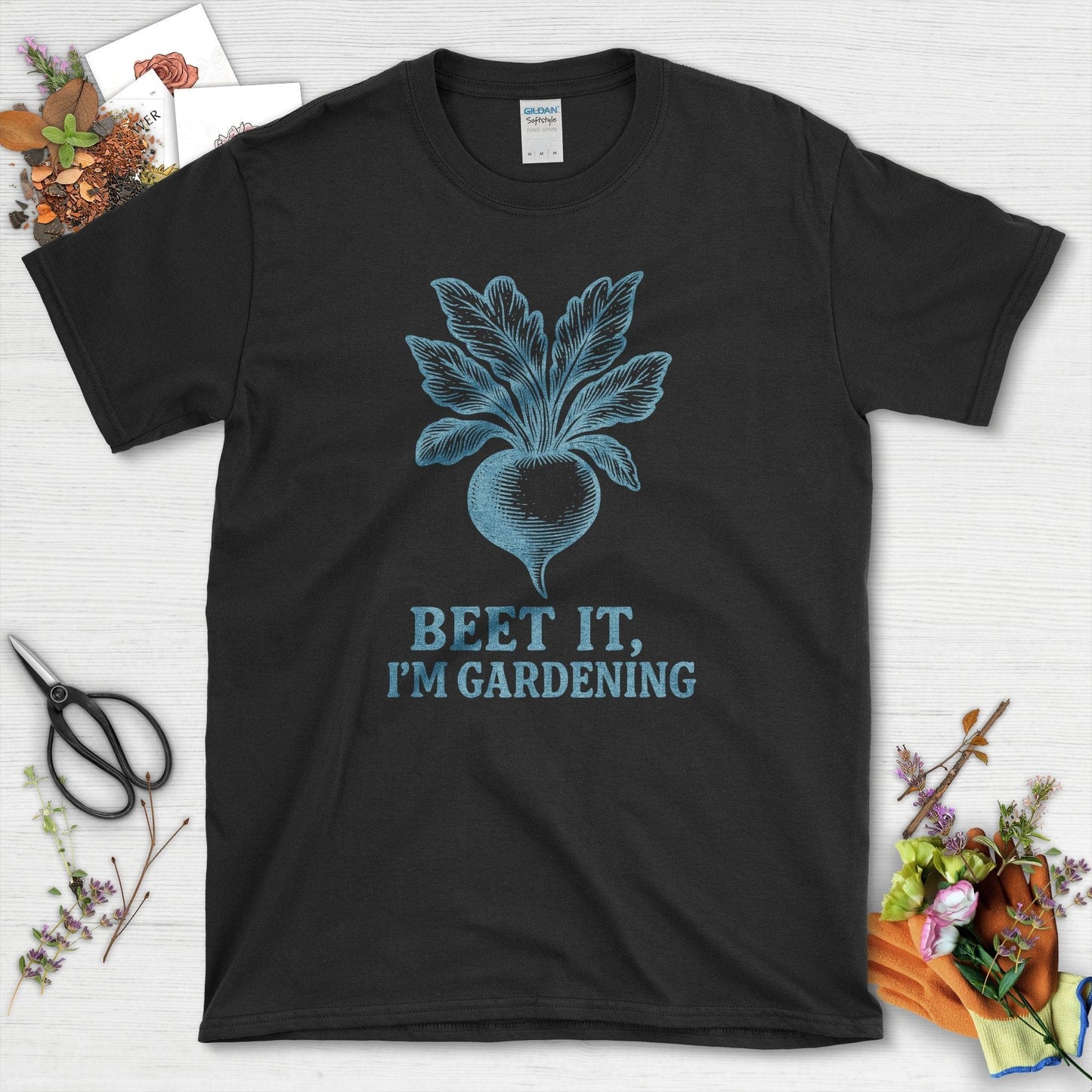 Beet It I'm Gardening T-Shirt Black / S Physical Item