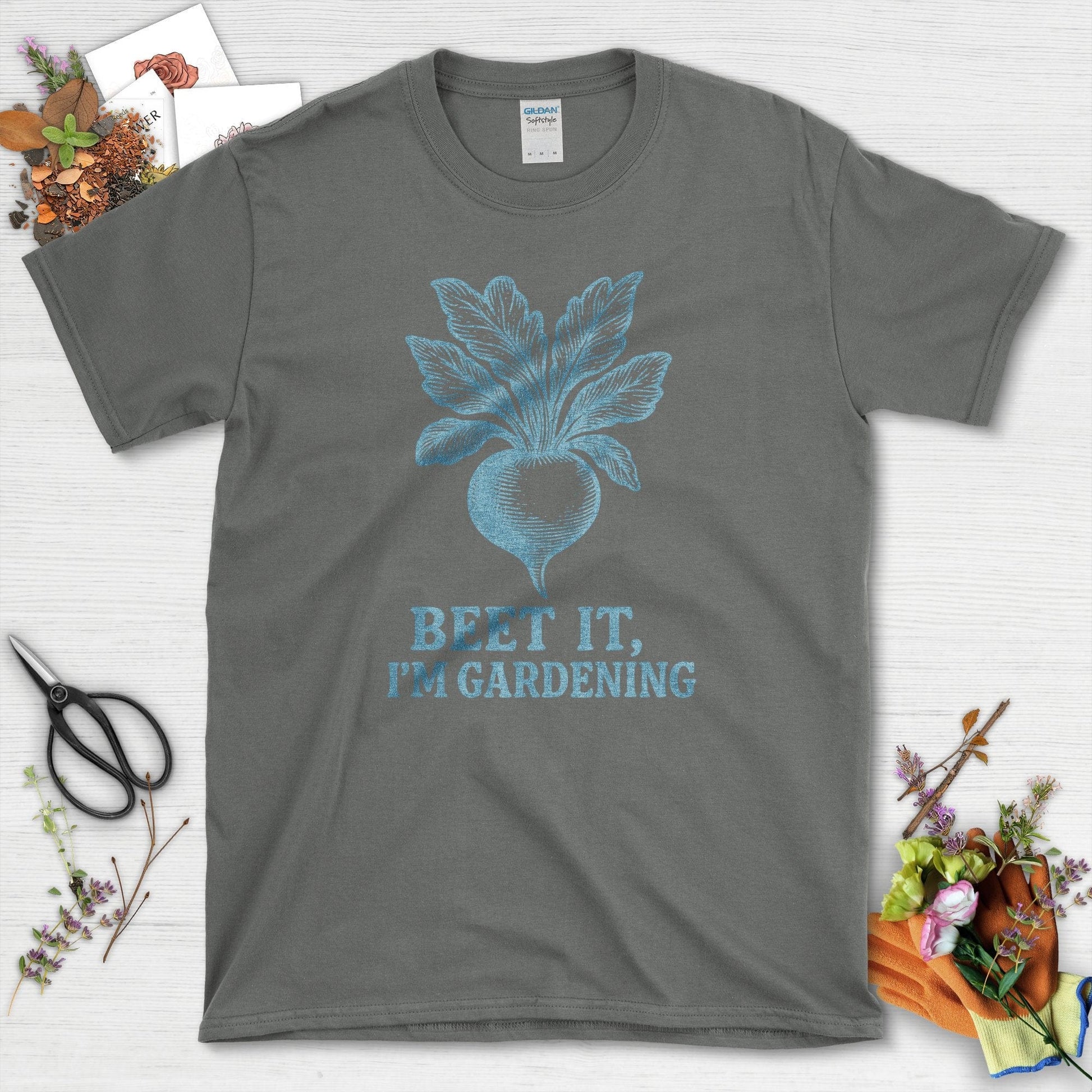 Beet It I'm Gardening T-Shirt Charcoal / S Physical Item
