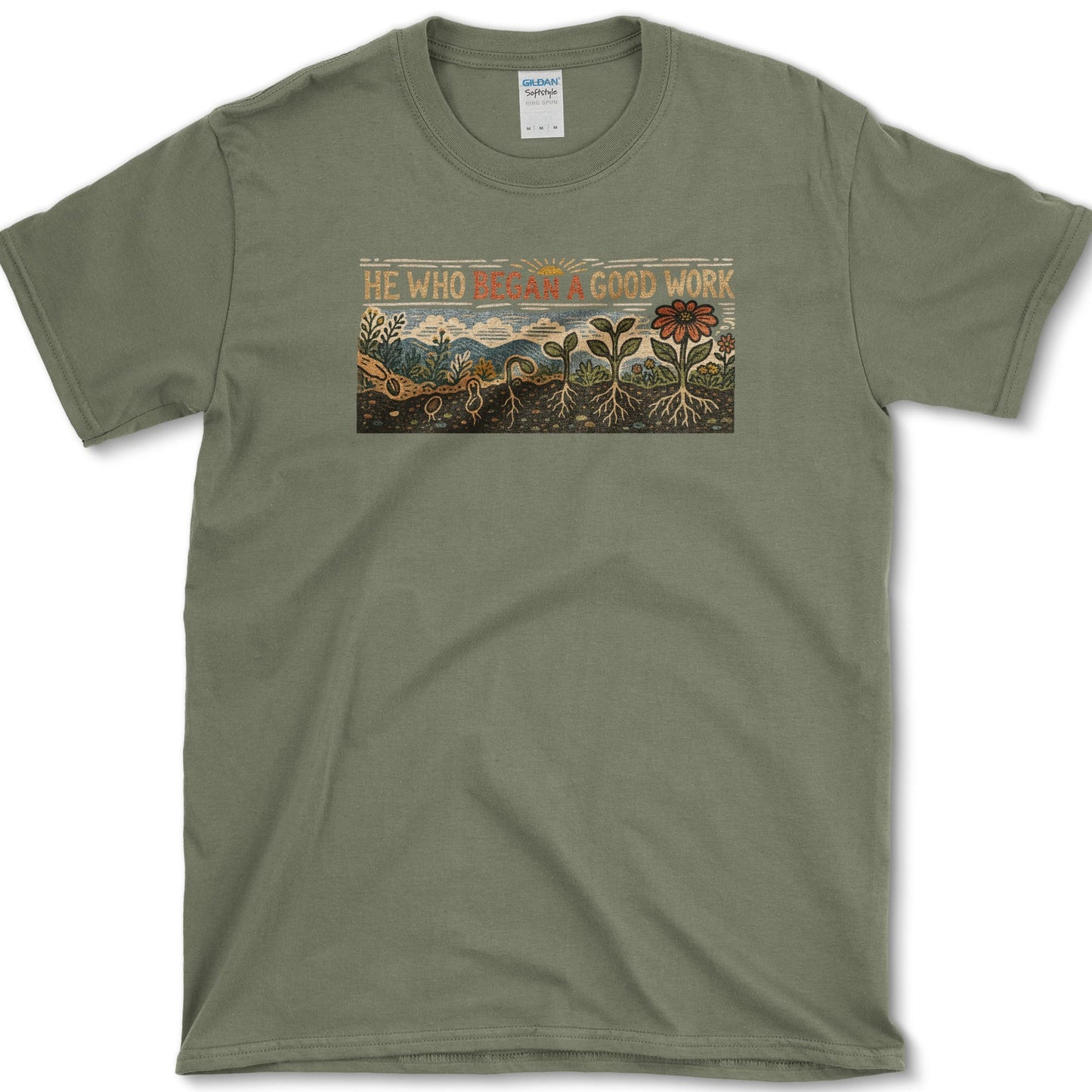 Began Good Work T-Shirt Military Green / S Essential Tees