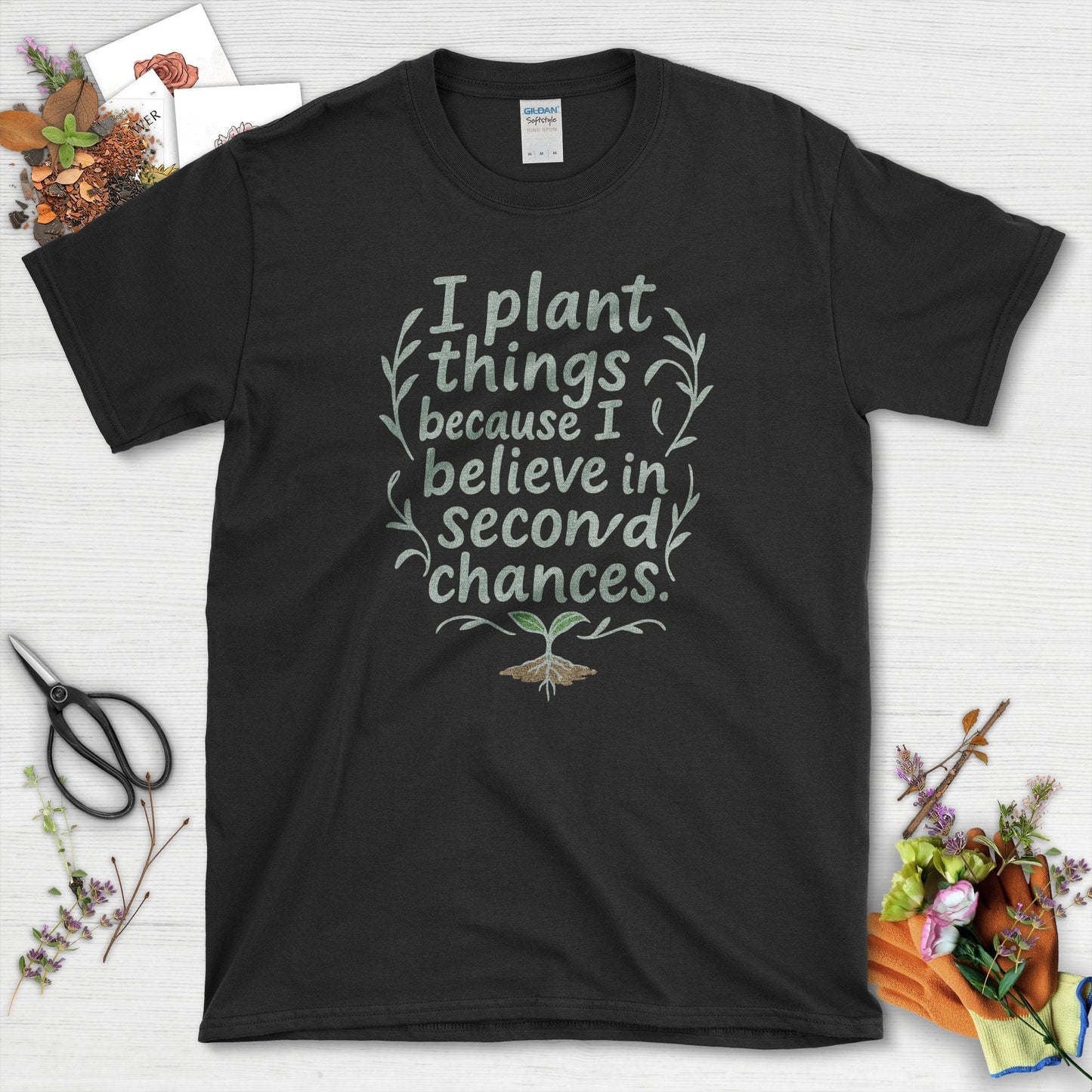 Believe In Second Chances T-Shirt Black / S Physical Item