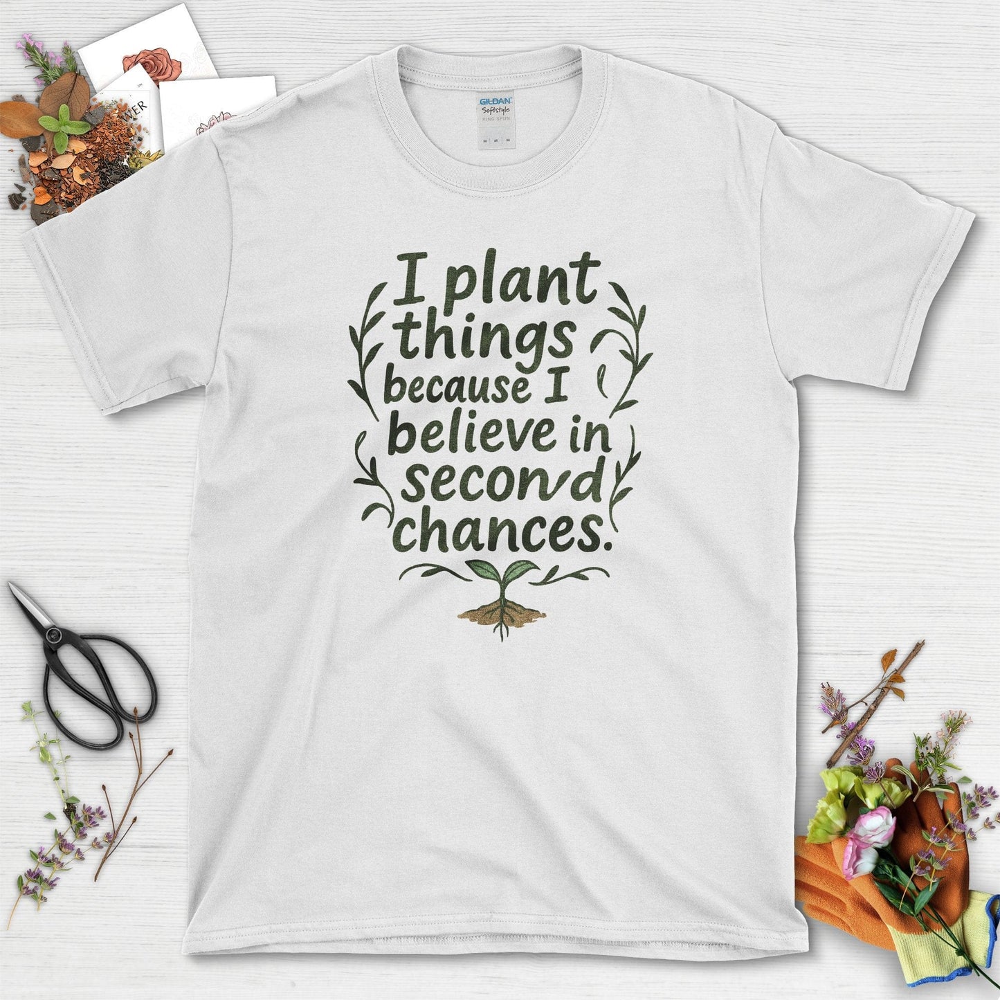 Believe In Second Chances T-Shirt White / S Physical Item