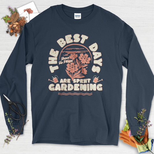 Best Days Gardening Long Sleeve Navy / S T-Shirt