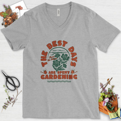Best Days Gardening V-Neck Athletic Heather / S T-Shirt
